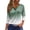 Green, variant on LISTHA 3/4 Length Sleeve Womens Tops Casual Loose Fit Henley Neck T Shirts Cute Print Three Quarter Length Tunic Tops Blue 3XL