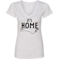 thumbnail image 3 of Inktastic It's Home State of North Carolina Outline Women's V-Neck T-Shirt, 3 of 5