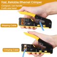 thumbnail image 3 of YISITIAN RJ45 Crimping Tool Kit Ethernet Crimp Tool Set (Yellow) CJ919-64832, 3 of 8