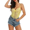 thumbnail image 5 of Lencería sexy con estampado hueco de encaje de Europa y Estados Unidos, color rojo rosa, 5 of 5