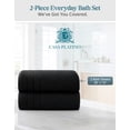thumbnail image 6 of Casa Platino Bath Sheet 2 Pack - Oversized Quick Dry Bath Sheet Towels, Soft & Absorbent Perfect for a Luxurious Bath Experience - Black, 6 of 8