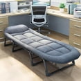thumbnail image 4 of Adjustable Portable Folding Camping Sofa Bed - Single Size with Soft Cushions & Pillows for Camping, Travel & Gifting, 4 of 7
