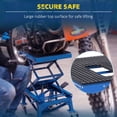 thumbnail image 6 of DURHAND 300 lbs Hydraulic Motorcycle Scissor Jack Lift Foot Step Wheels, 17.75 in x 36.5 in, Blue, 6 of 10