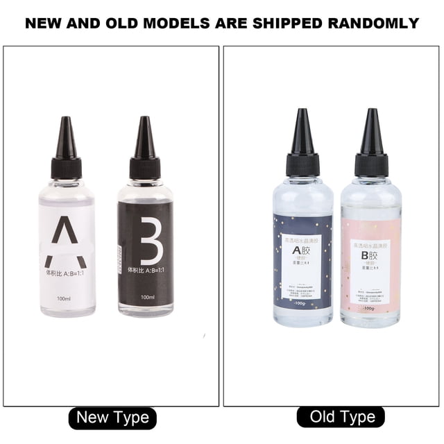 Super Epoxy Resin Glue, Handcraft Crystal Glue Resin Super Glue, High Transparent Safety Thickening Bottle Neck Epoxy Resin Glue, for DIY
