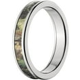 thumbnail image 2 of 4mm Half-Round Titanium Ring with a Mossy Oak New Break Up Camo Inlay, 2 of 3
