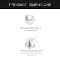 thumbnail image 2 of Yami 6-6.5mm Classic Freshwater Cultured White Pearl Earrings Pearl Studs with 925 Sterling Silver Timeless Elegance for Women, 2 of 11