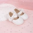 thumbnail image 4 of Yoyauz Baby Girl Mary Jane Shoes Anti Slip Rubber Sole Ballet Slippers Princess Dress Wedding Shoes Newborn Kids Shoes Toddler Shoes（0-12 Month）, 4 of 9
