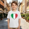 thumbnail image 4 of BOOMNY Baby Girls Short Sleeve Italy Soccer T-Shirts Crew Neck Graphic International Football Tee Tops for Girl Soft Dailywear, 4 of 6
