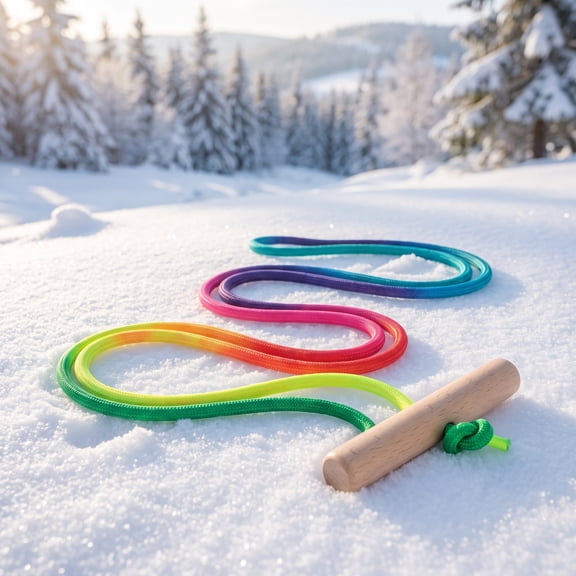 CTIRCHIU Heavy Duty Adjustable Snowmobile Sled Rope Handle with Cotton and Wood Grip, Winter Emergency Gear, 1 Set for Outdoor Safety