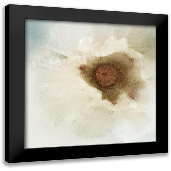 Allen, Kimberly 12x12 Black Modern Framed Museum Art Print Titled - Postcard Poppy