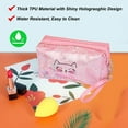 thumbnail image 4 of Sequin Print Monogram Makeup Bag Cartoon Cosmetics Toiletry Travel Organizer Bag, 4 of 5