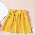thumbnail image 7 of THDHVS Skirts for Girls,Girls Skirts,Girls' Spring Corduroy Solid Color Bow Breasted Half Length Skirt Yellow 1-2 Years, 7 of 7