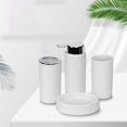thumbnail image 2 of Juego de 4 accesorios de baño para encimera de baño, color blanco, 2 of 7