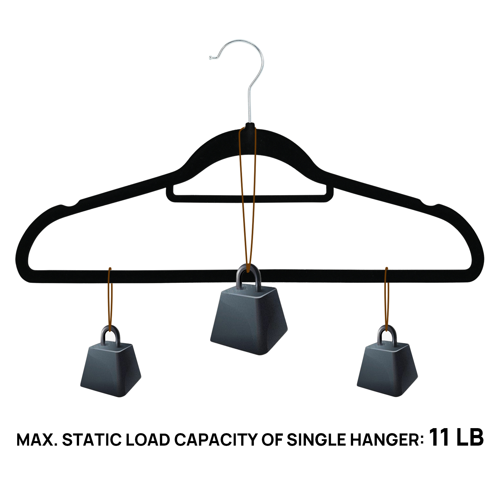 Ollieroo Premium Velvet Hangers, 50 Pack Black photo 6