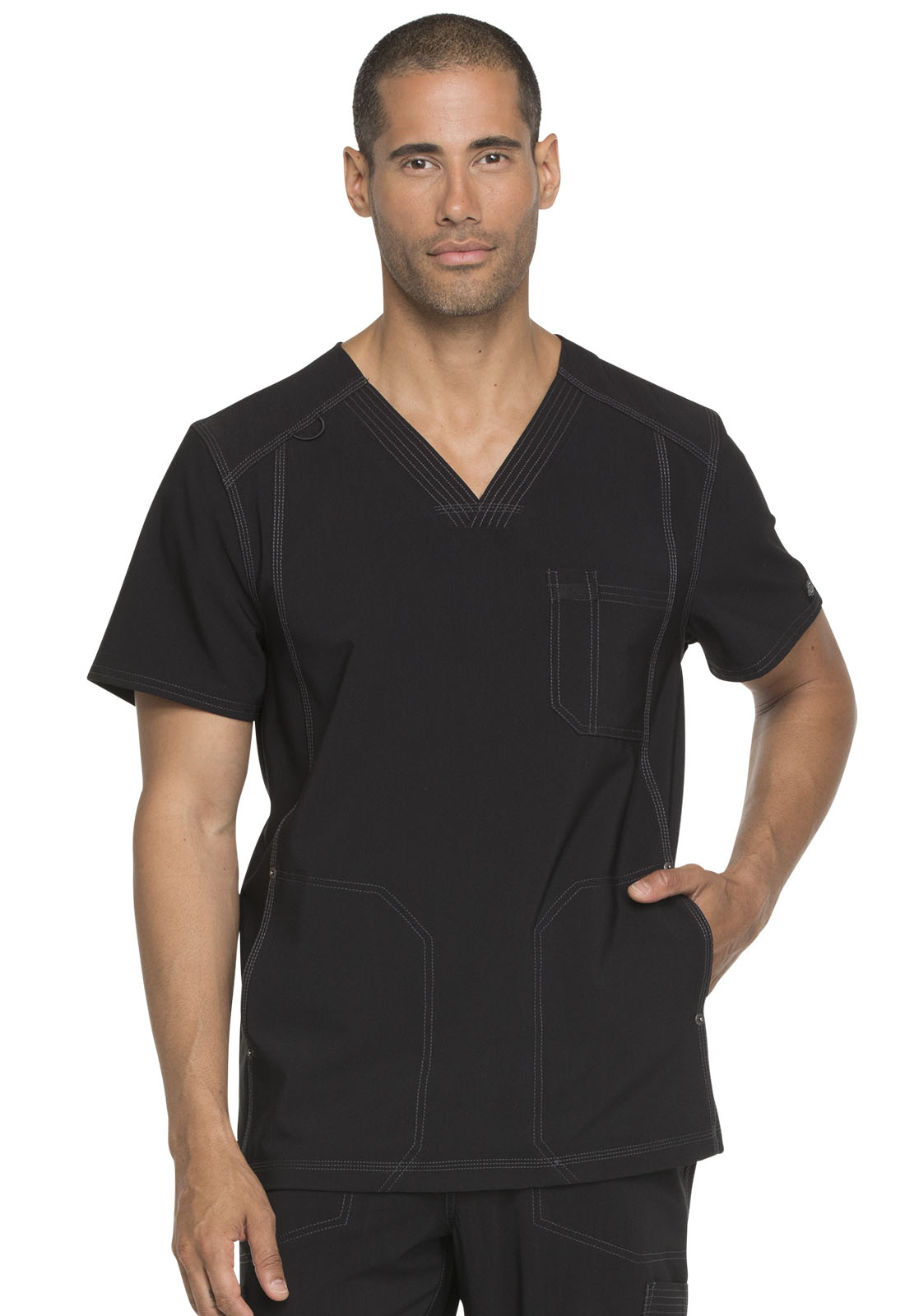 Dickies Advance Medical Scrubs Top for Men VNeck Plus Size DK750, 3XL