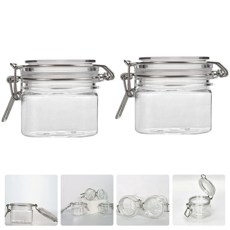 EZOWare 6oz Airtight Glass Jars with Brushed Silver Lids, Set of 12 Kitchen  Clear Food Canister Storage Container for Yogurt, Jelly, Dessert, Honey