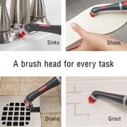 Rubbermaid Cordless Power Scrubber, Electric Handheld Cleaning Brush for Bathroom, Tile & Grout with 2 Heads