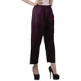 thumbnail image 3 of Moomaya Solid Color Elastic Waist Pants Cotton Narrow Fit Straight Women Pants For Kurti, 3 of 6