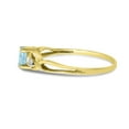 thumbnail image 4 of 10k Yellow Gold Oval Aquamarine And Diamond Ring, 4 of 6