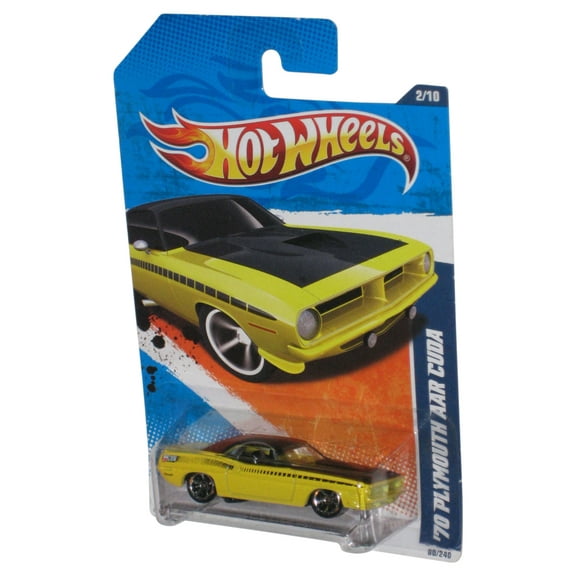 Hot Wheels Muscle Mania (2010) Yellow '70 Plymouth Aar Cuda Toy Car 80/240