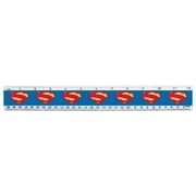 Superman New 52 Shield Logo 12 Inch Standard and Metric Plastic Ruler