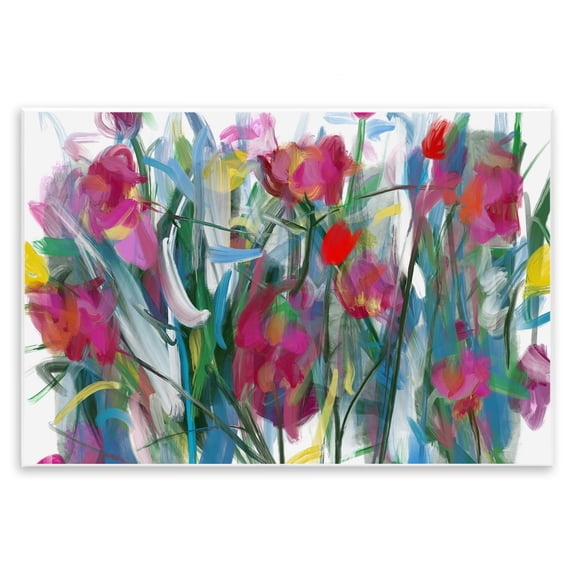 Stupell Industries Expressive Blooming Roses Wall Plaque Art design by Atelier Posters, 10 x 15