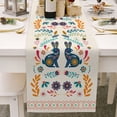 thumbnail image 2 of asddcavvf Easter Bunny Egg Pattern Linen Print Kitchen Dining Room Insulated Decorative Placemat（F） Teal Sequin Table, 2 of 7