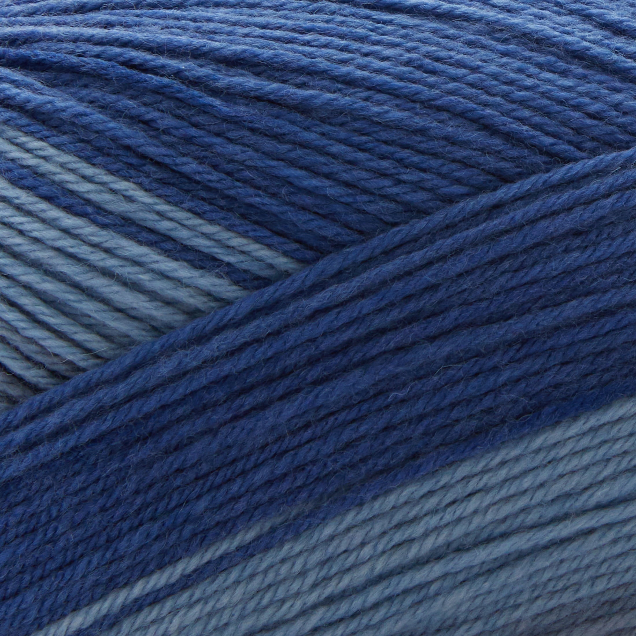 (3 pack) Luxe Merino Yarn by Loops & Threads - Yarn for Knitting - Crochet - Weaving - and Arts & Crafts - Blue - Acrylic Blend - 4.4 oz