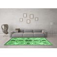 thumbnail image 3 of Ahgly Company Indoor Round Oriental Emerald Green Modern Area Rugs, 5' Round, 3 of 4