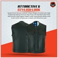 thumbnail image 3 of Daniel Smart S to 8XL Motorcycle Vests for men Cowhide leather Unique USA Flag Inside Lining Biker vest, 3 of 7