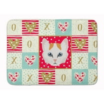 Carolines Treasures CK5176RUG Turkish Van Cat Love Machine Washable Memory Foam Mat Red 19Hx27W multicolor
