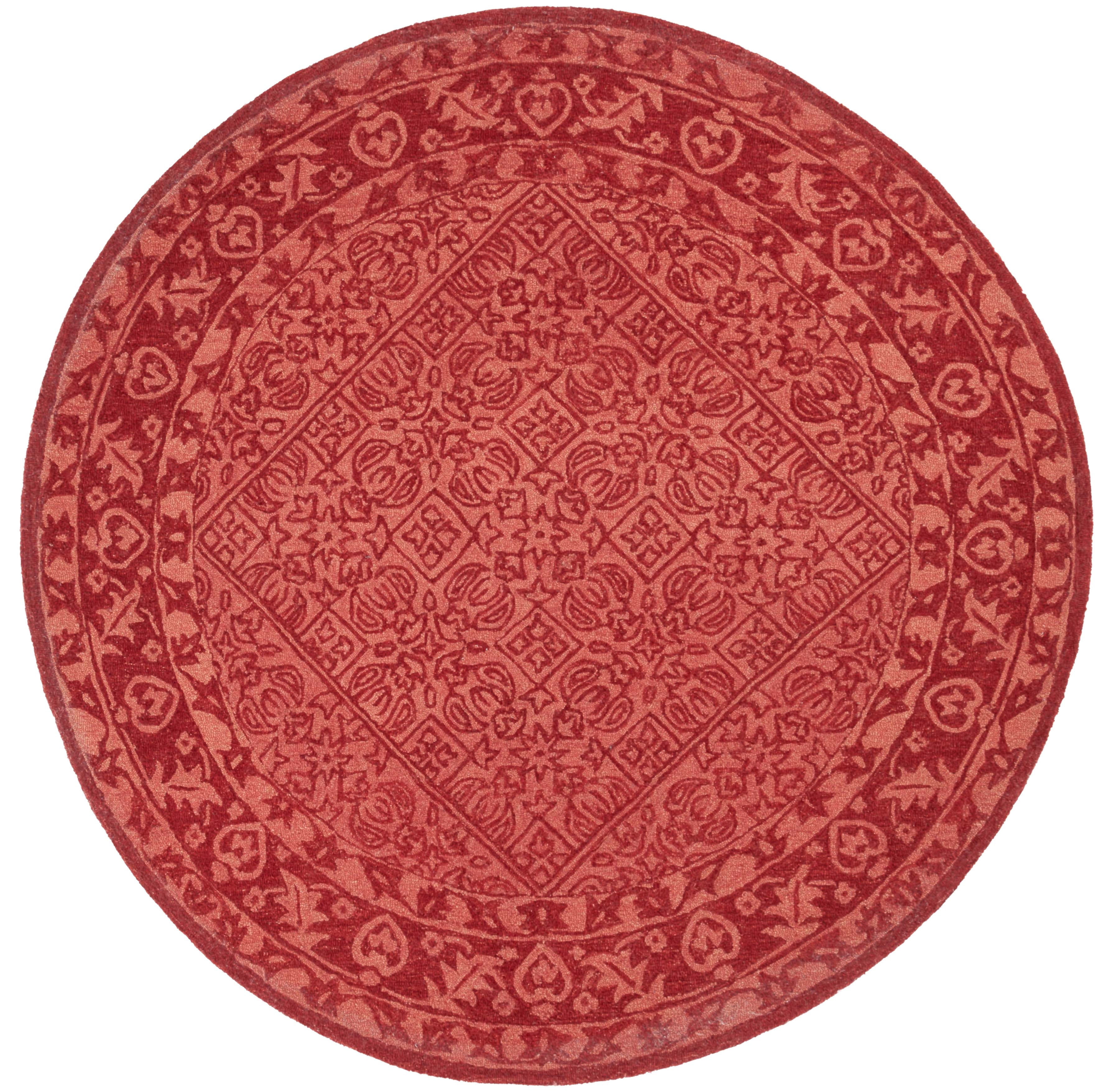 Safavieh Dip Dye Felicia Floral Area Rug, Red, 7' x 7' Round