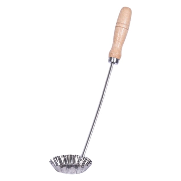 Cuchara para tartas de de acero inoxidable, mango de madera resistente al desgaste, resistente al calor para cocina y restaurante