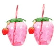 thumbnail image 5 of Hytrove Drink Cups Strawberry Shape Rosy 2Pcs 4.7x3.5x3.5in, 5 of 8