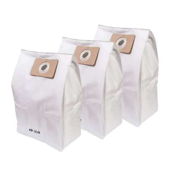 Nadair Central Vacuum Disposable 12.5L/3.2 Gal for Nadair-600/700AL-18/22 Triple Layer Filtration Bags, (3.2GAL), White, 3 Pack