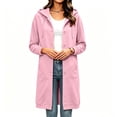 thumbnail image 5 of Miqool Long Hoodies for Women Long Sleeve Button Down Sweatshirts Drawstring Casual Fall Winter Track Jackets with Pockets, 5 of 8