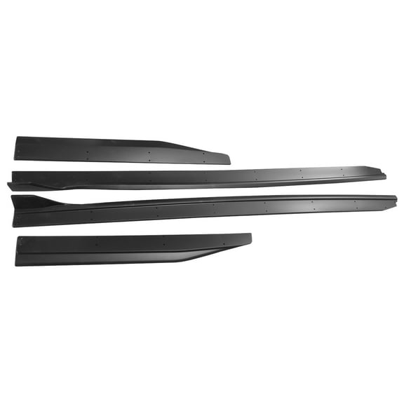 Ikon Motorsports Compatible with 15-23 Ford Mustang GT500 Style Side Skirts Rocker Panel 4PC - Matte Black