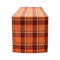 thumbnail image 2 of Fall Plaid Table Runner, Orange Polyester for Thanksgiving Holiday Dining Table Decor, 2 of 6