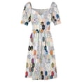 thumbnail image 5 of R hex fabric (small hexes) Sleeveless Dress women clothes women dresses Long dress woman, 5 of 7
