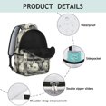 thumbnail image 3 of Highland Cow and Calf Print Backpack for School, Cute School Bag with Adjustable Shoulder Straps and Padded Back, 15.3"x11"x7.1", 3 of 4