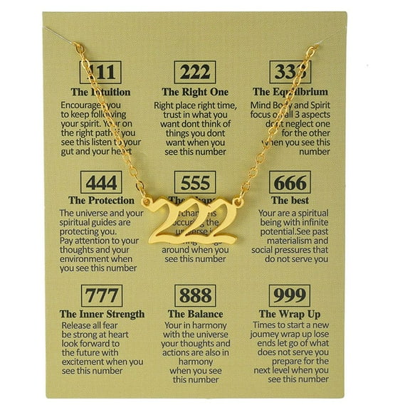 Angel Number Necklace 111 222 333 444 555 666 777 888 999 Stainless Steel Necklace Custom Necklace Anniversary Jewelry