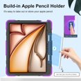 thumbnail image 4 of Case for iPad Air 13 Inch Case M3 2025 M2 2024, Rugged iPad Pro 12.9 6th/5th/4th/3rd Generation Case with Screen Protector/Kickstand/Handle Grip/Shoulder Strap/Pencil Holder, 4 of 7