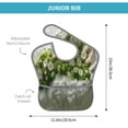 thumbnail image 4 of Hirioo Nature Hand Daisies Art for Baby Waterproof Pocket Bib Adjustable Closed for Babies Toddlers with Large Pocket 6-24Months, 4 of 8