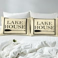 thumbnail image 4 of Lake Paddle Bedding Set Lake Decor Comforter Cover for Adults Women,Farm Style Country Duvet Cover Full Lake House Decor for The Home,Lake Life Decor Lake House Gifts,Ivory Black RV Camper Decor, 4 of 6