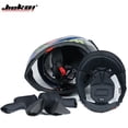 thumbnail image 5 of Casco integral para motocicleta, casco de seguridad para montar en moto, doble lente, casco de carreras, trenzas individuales, cuernos, 5 of 5