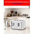 thumbnail image 6 of Betty Crocker 4-Slice Toaster, 1500W, Variable Toast Shade Control Dials, High Lift Feature, Cool Touch Housing, Bread Centering Guides, BC-5635W, 6 of 7