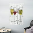 thumbnail image 1 of Wine Tapestry, Four Main Types of Wine with Their Names Glasses Vintage Rustic Wood Backdrop Drawing, Wall Hanging for Bedroom Living Room Dorm Decor, 40W X 60L Inches, Multicolor, by Ambesonne, 1 of 2