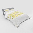 thumbnail image 3 of Ambesonne Yellow Bedding Set 3 Pcs, Bride Party Lettering, Twin XL, Yellow and White, 3 of 3