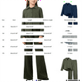 thumbnail image 2 of XIMIN 2 Piece Outfits for Girls V Neck Long Sleeve Pleated Back Button Tops Shirt and High Waisted Palazzo Pants Set Teen Comfy Clothes Causal Sets, 2 of 8