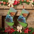 thumbnail image 6 of Defioc Butterfly Landing On Head Dumpy Frog for Christmas Stockings 18" Personalized Holiday Stocking for Family, Farmhouse Decor, Xmas Tree Decoration, 1 Pack, 6 of 7